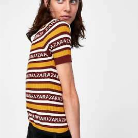 ZARA KNIT Logo Sweater NWT SZ M - Picture 3 of 8